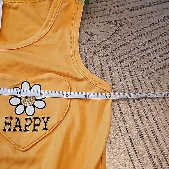 Choose Happiness tank top front tie size S 7/8 NWOT - Picture 4 of 7